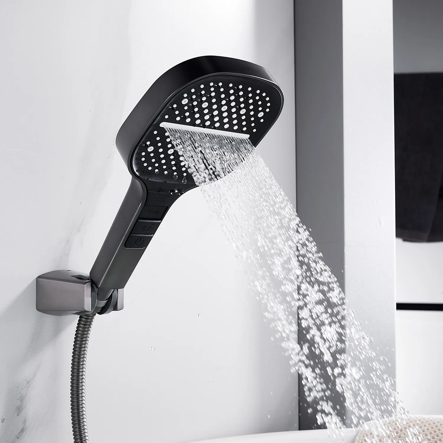 Смеситель для ванны Rose R1002T, оружейная сталь