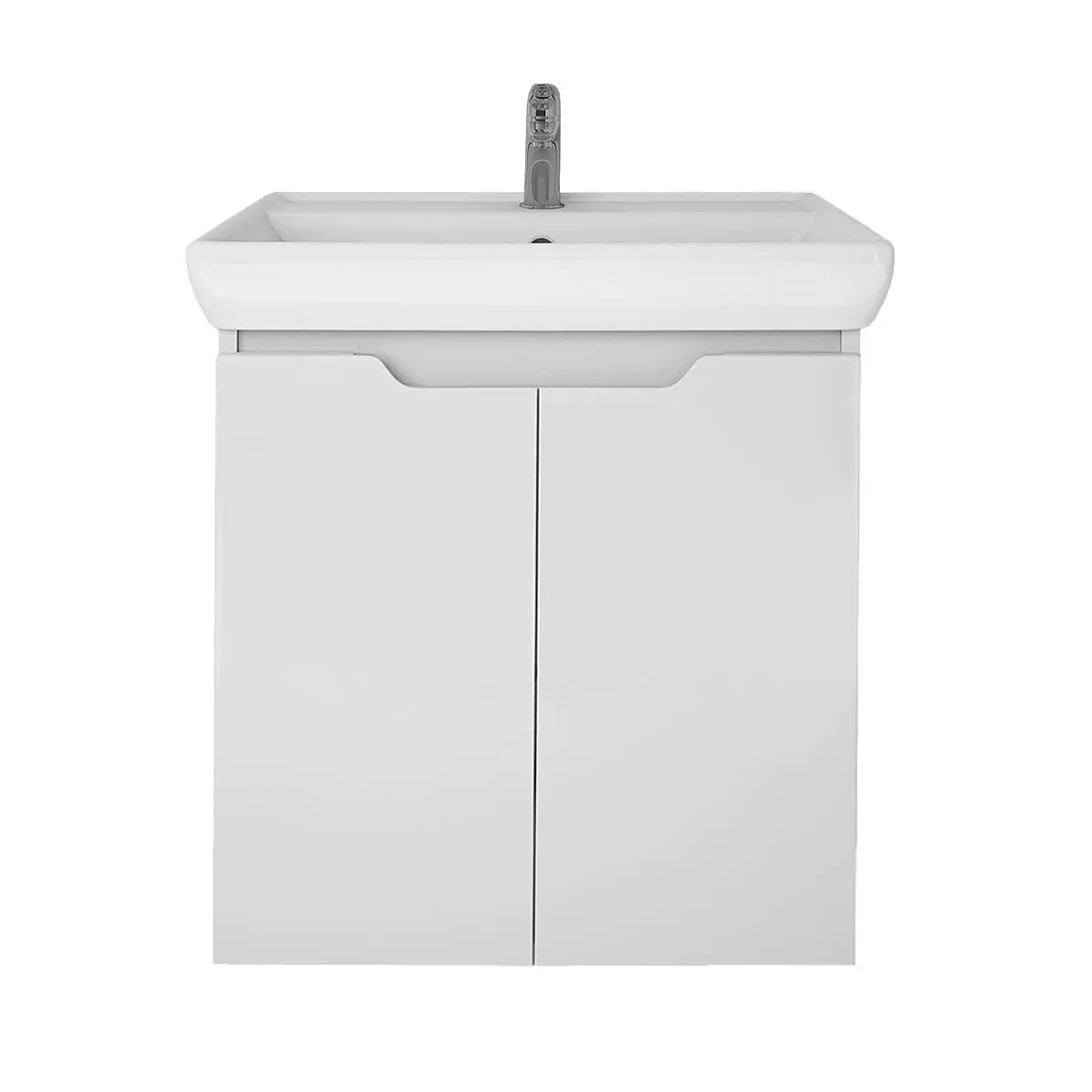 Тумба с раковиной подвесная Dreja Q Plus (D) 70 см, белый