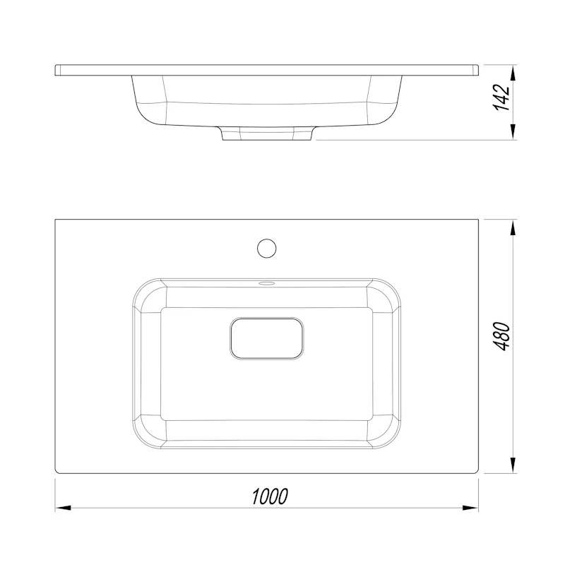 Раковина Florentina Палермо 100 см 10.230.01000.307, серый шёлк