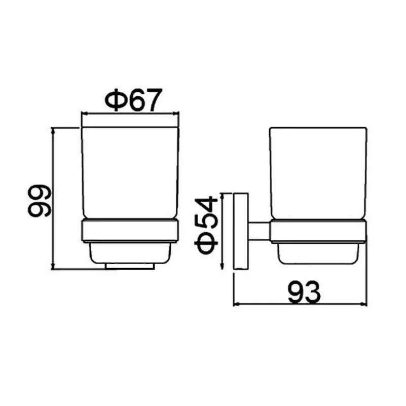 Стакан для ванной комнаты D-Lin D210222, черный