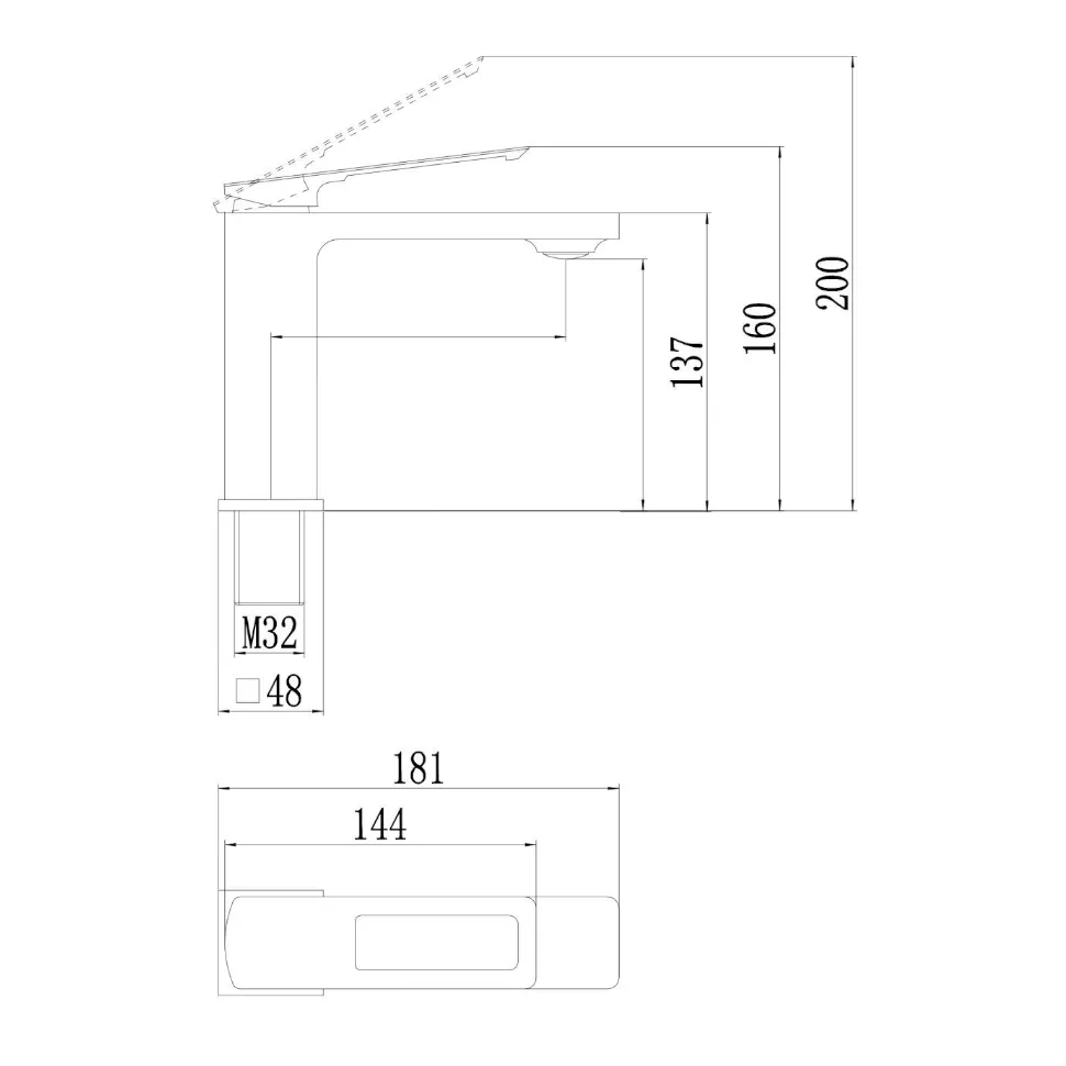 Смеситель для раковины Savol S-009001B