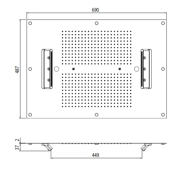 Многофункциональная душевая сиситема Carimali Mydream 700х500, чёрный матовый (23070XN/S-NEOP)