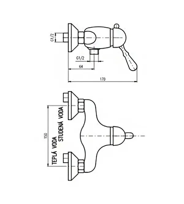 Смеситель для душа Rav Slezak Labe L081.5Z