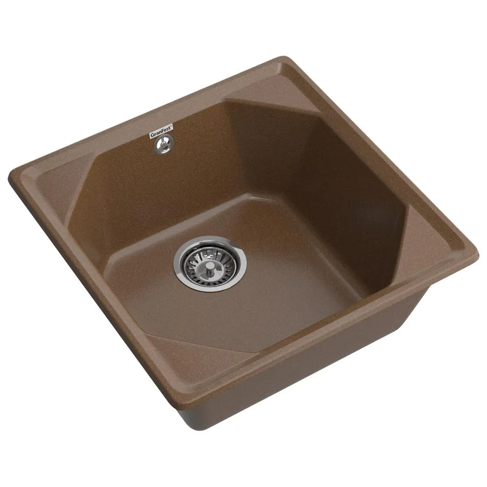 Кухонная мойка GranFest UNIQUE 500, терракот