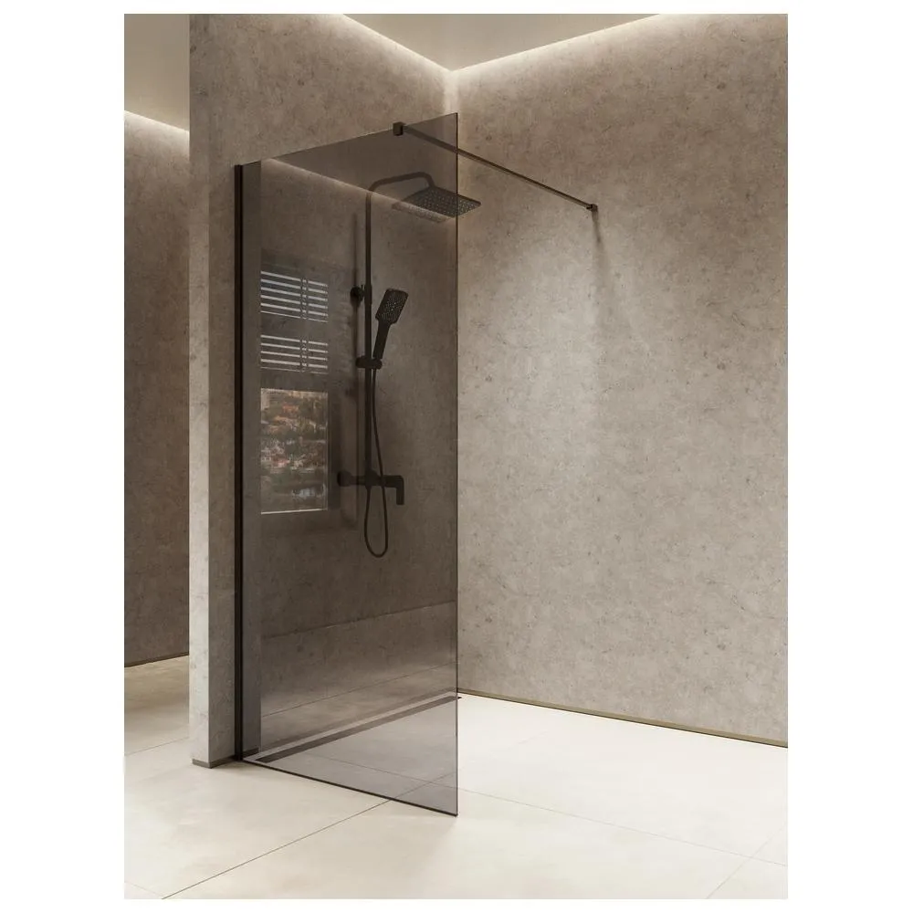 Душевая перегородка Knotlor WI090TG0BL 90х200, черный