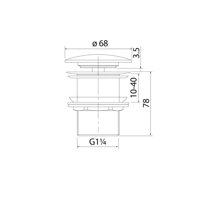 Выпуск для умывальника IDDIS без перелива Optima Home (OPHBM00i88)
