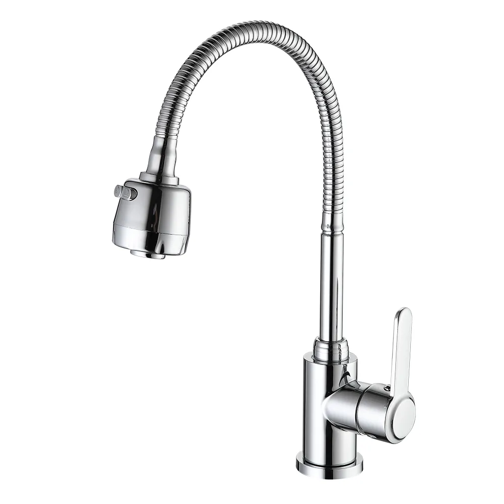 Смеситель для кухни с гибким изливом и режимом душ FRUD R42052-30, хром