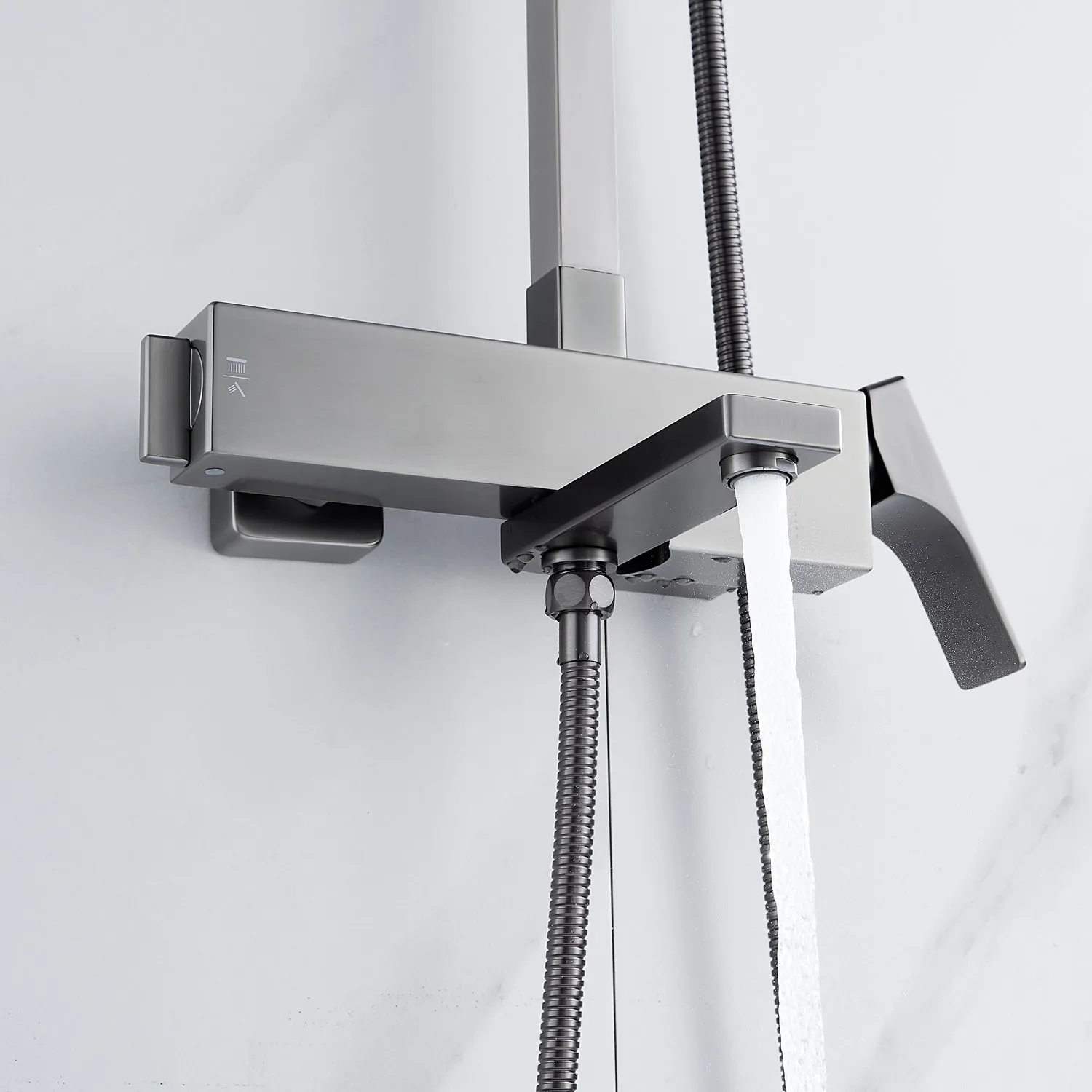 Душевая система Rose R1056T, оружейная сталь