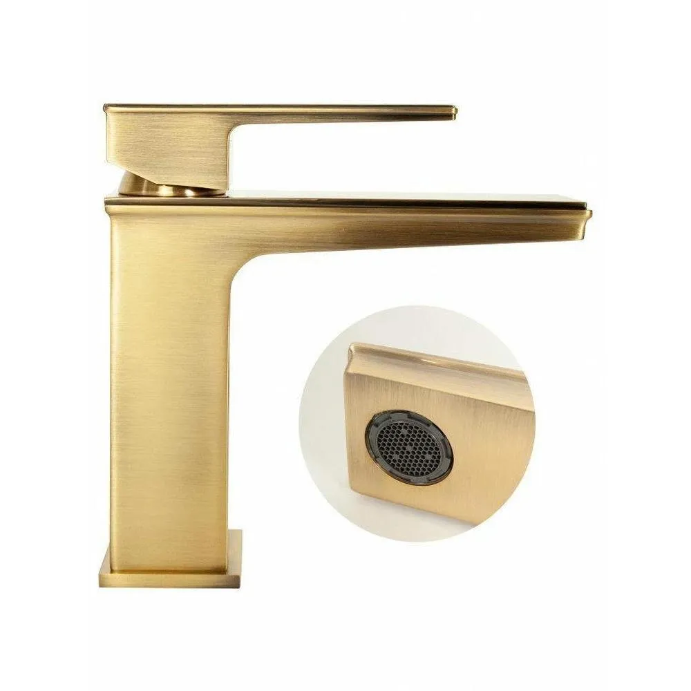 Смеситель для раковины Hansberge H1070BR, бронза