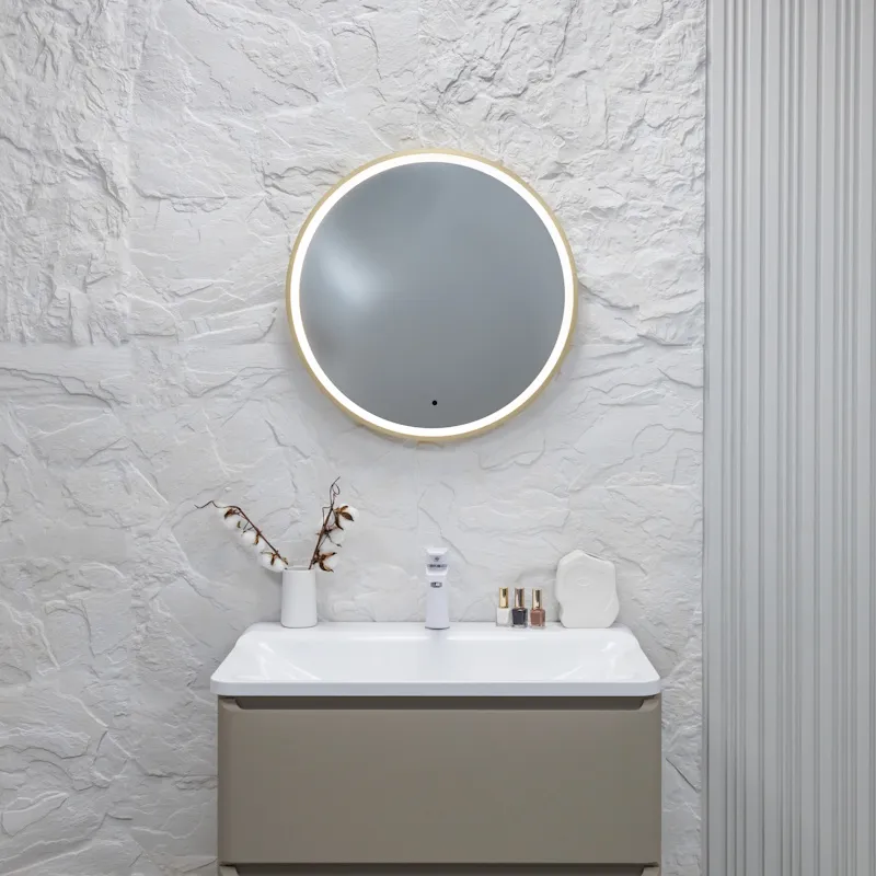Зеркало Silver Mirrors Делуна/Deluna D600 TX (алюм. профиль, цвет золото, бесконтактный сенсор)