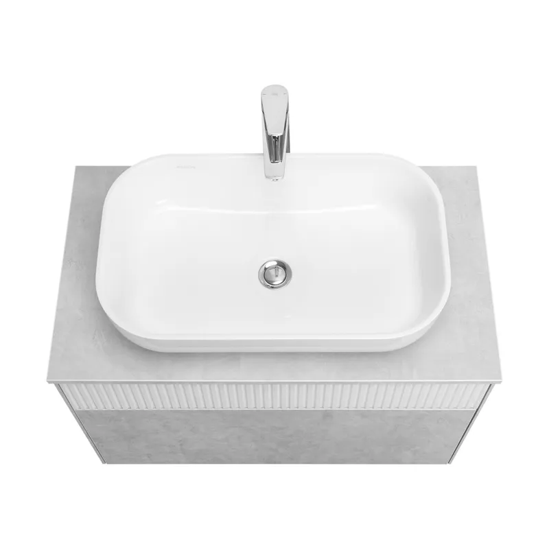 1A2762K4MH4C0 Набор AQUATON: 1A276201MH4C0 Тумба-умывальник 80 Марбл Слэйт\Белый матовый/ 1A73313KLK010 Раковина Лола 60