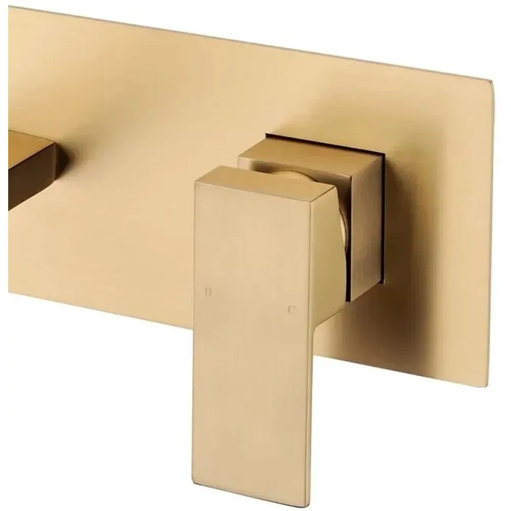 Смеситель для раковины встраиваемый Grocenberg GB588MG, матовое золото