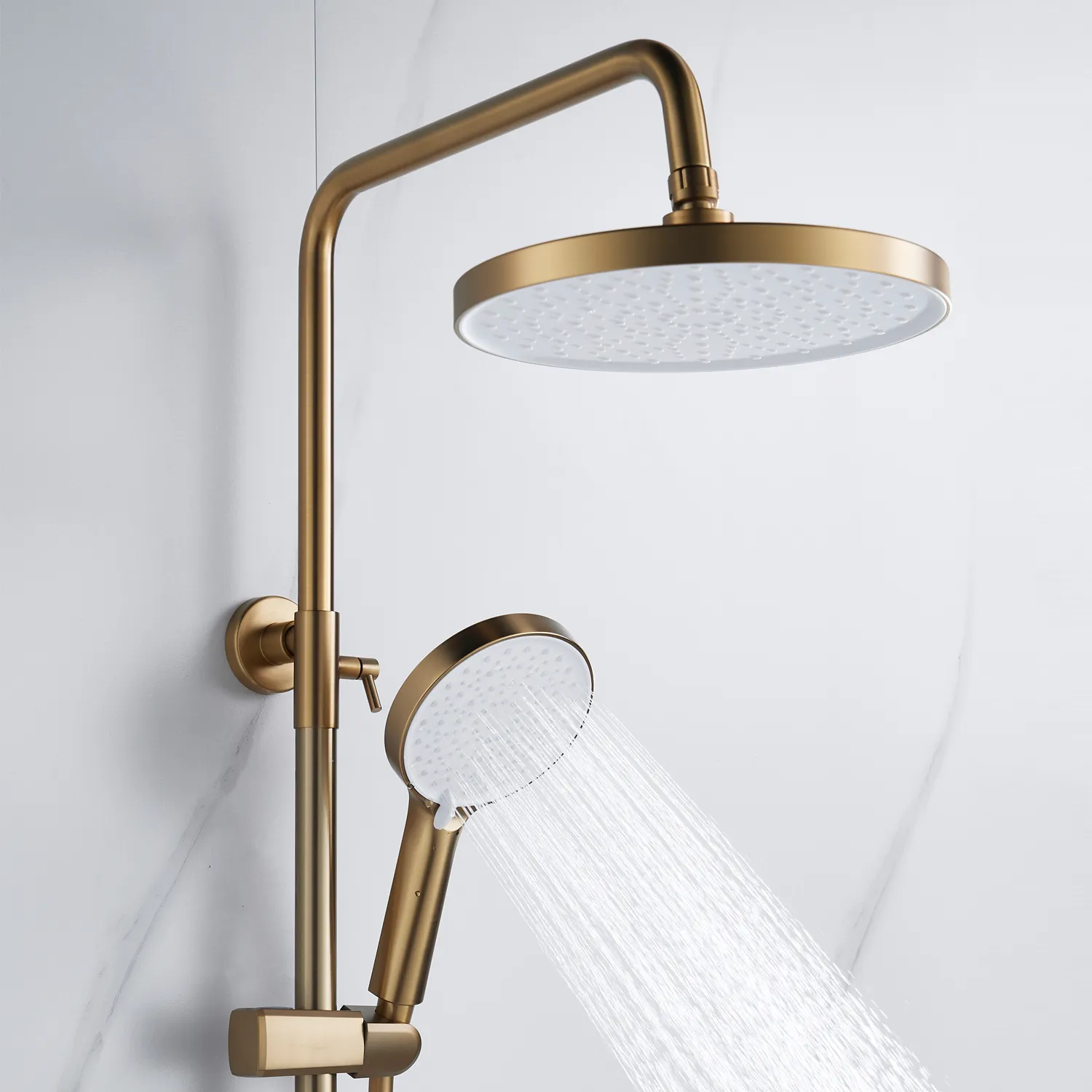 Душевая система Shevanik S4726G, золотой сатин