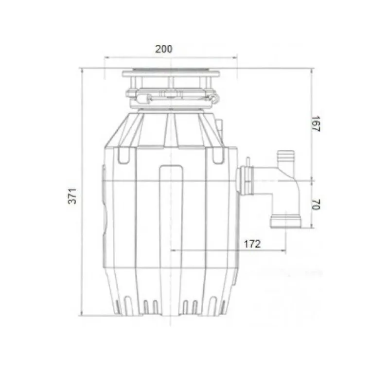 Измельчитель пищевых отходов бытовой Bone Crusher 910 AS