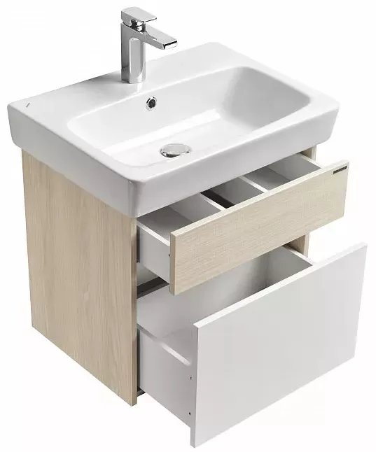 Тумба под раковину Aquaton Верди PRO 60 белый, ясень фабрик 1A206701VDAV0