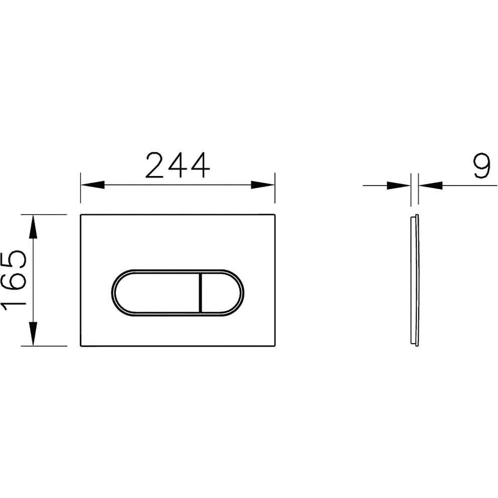 740-2295 Панель смыва Root Round, никель