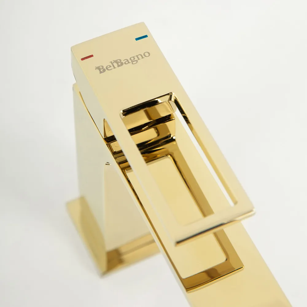 Смеситель для раковины BelBagno Luce, золото (LUC-LVM-ORO)