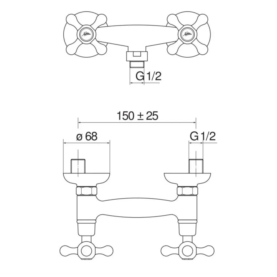 Смеситель для душа Nobili Grazia GRC5003/1GDP Royal gold золото