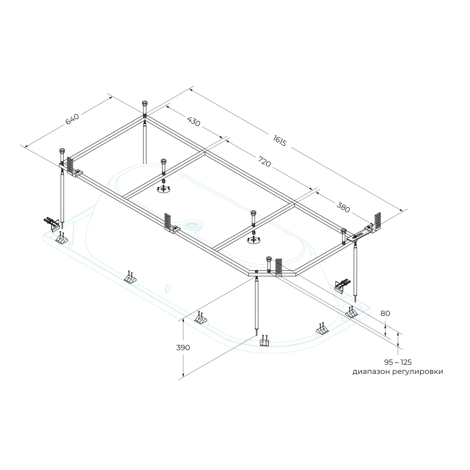 Металлический каркас Cezares (METAURO CORNER-MF)