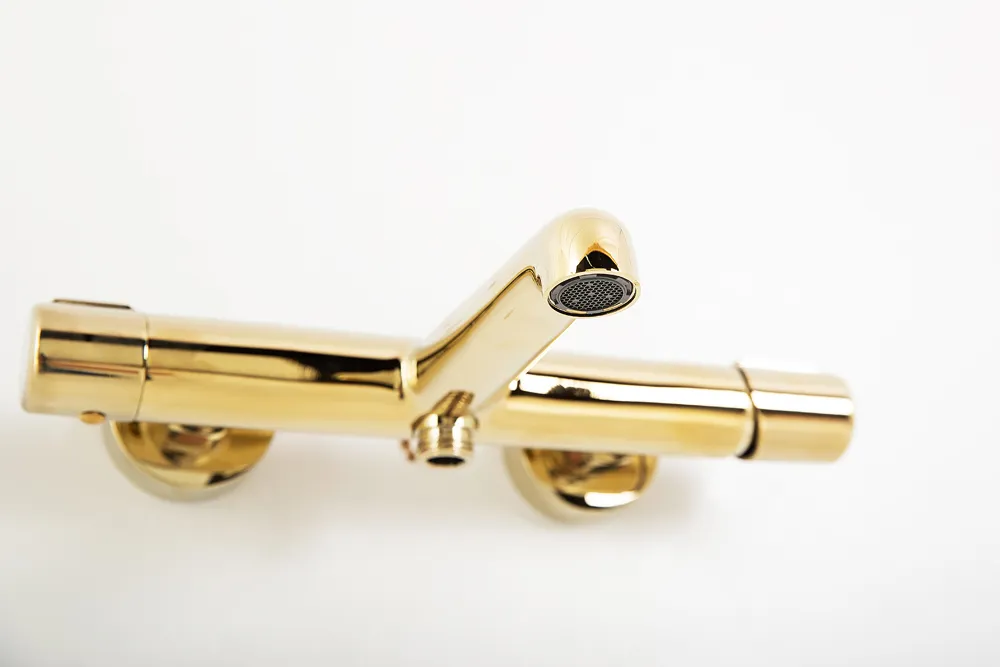 Смеситель для ванны и душа BelBagno Uno, золото (UNO-VASM-ORO)