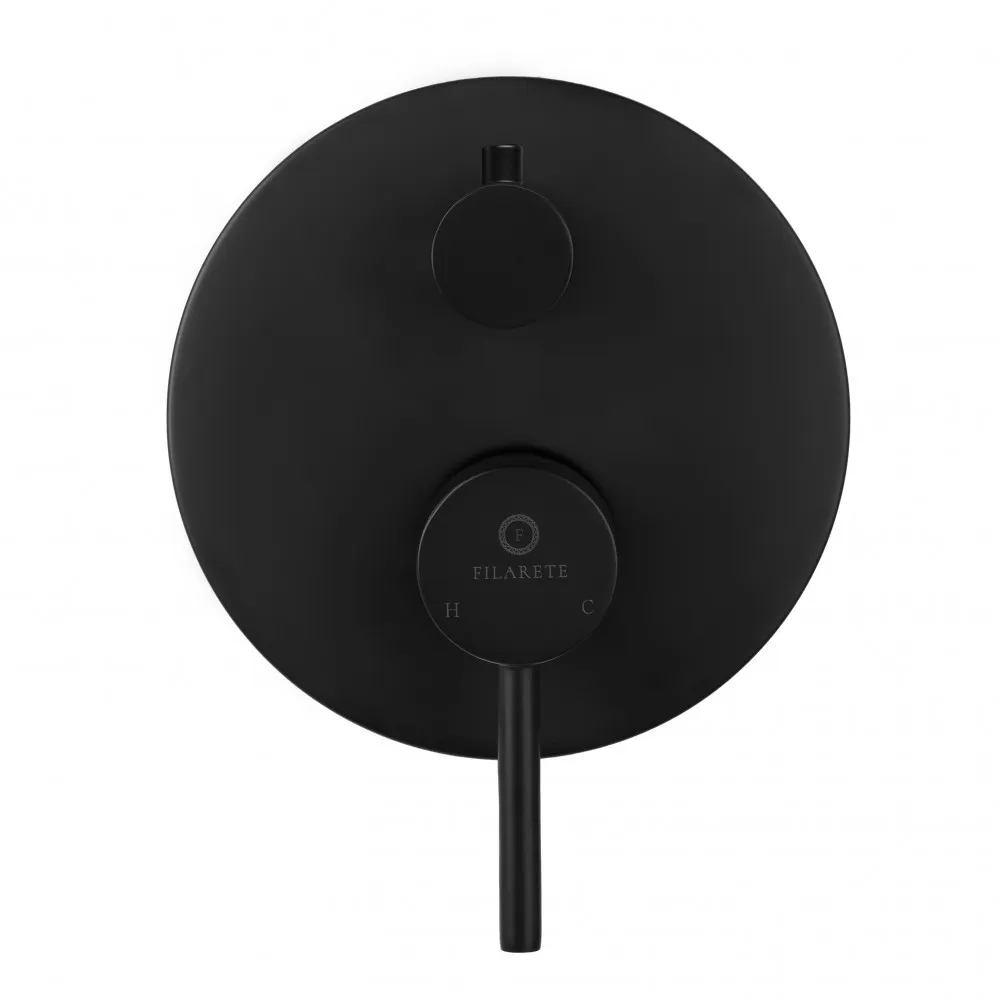Душевая система встраиваемая FILARETE Roun FL1026BL, черный