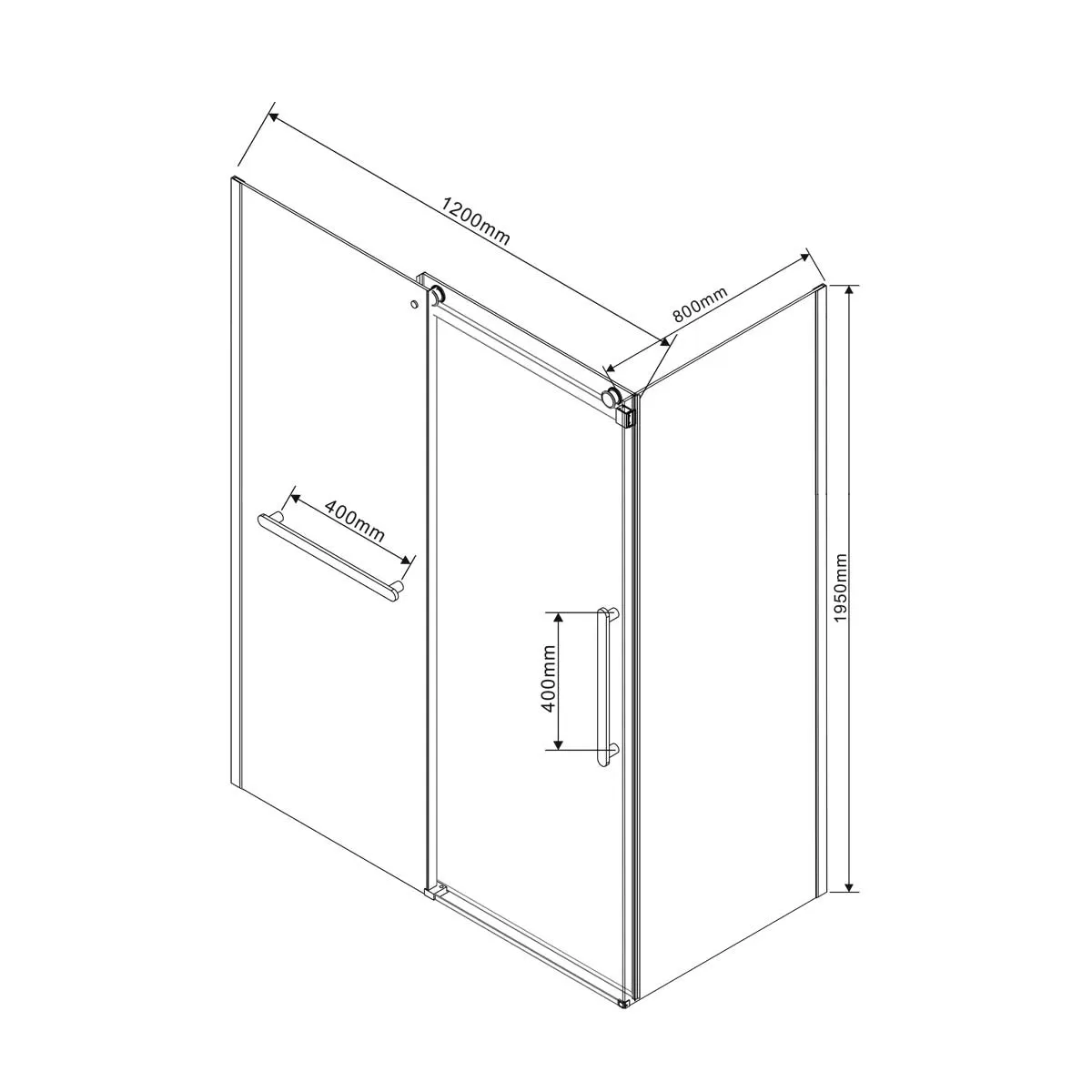 Душевой уголок Vincea Como Soft (VSR-1CS8012CLB) 1200х800 мм, черный, стекло прозрачное