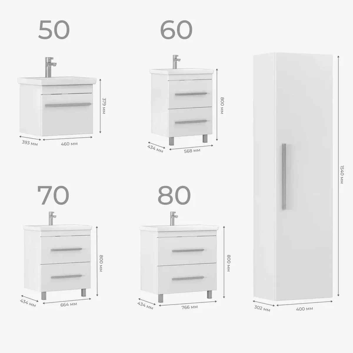 Тумба с раковиной напольная VIGO Land 019, 60 см