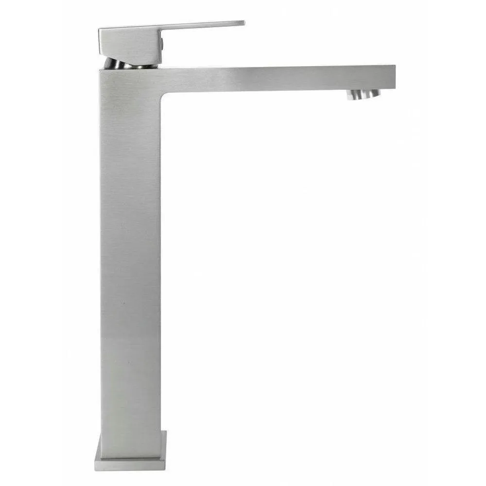 Смеситель для раковины высокий Hansberge H2070NK, никель