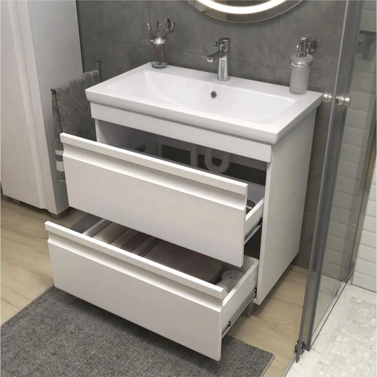 Тумба с раковиной напольная VIGO Holly 041, 80 см