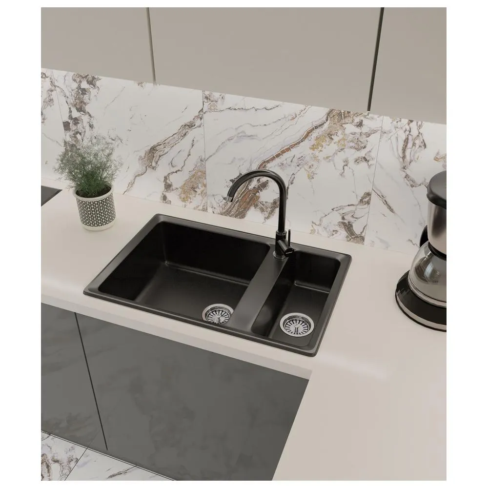 Кухонная мойка GranFest LEVEL 760K, черный