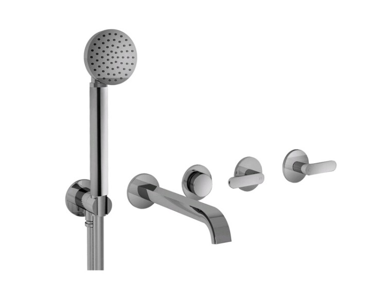 Смеситель для ванны и душа Fantini Icona Deco, Matt Gun Metal PVD (53 P5 R119B)