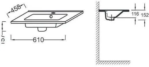 Раковина Jacob Delafon Ola New (EXSA112-00) (60 см)