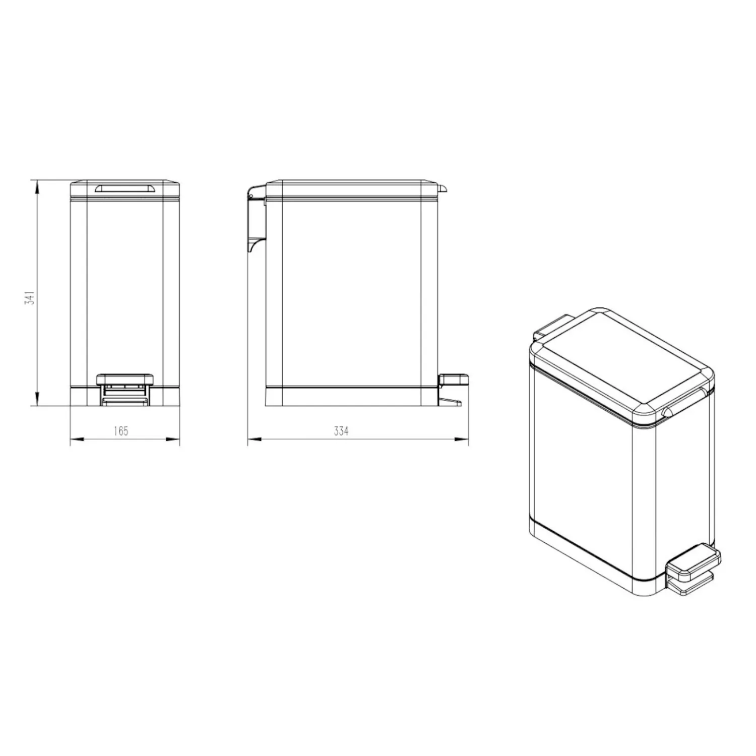 Ведро с микролифтом 10 л JAVA S-887-10Y