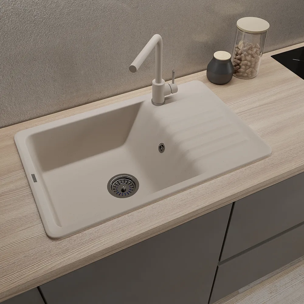 Смеситель для кухни GranFest Z-5411, белый