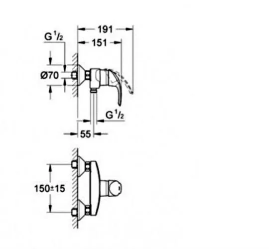 Смеситель для душа Grohe BauLoop 23340000 хром