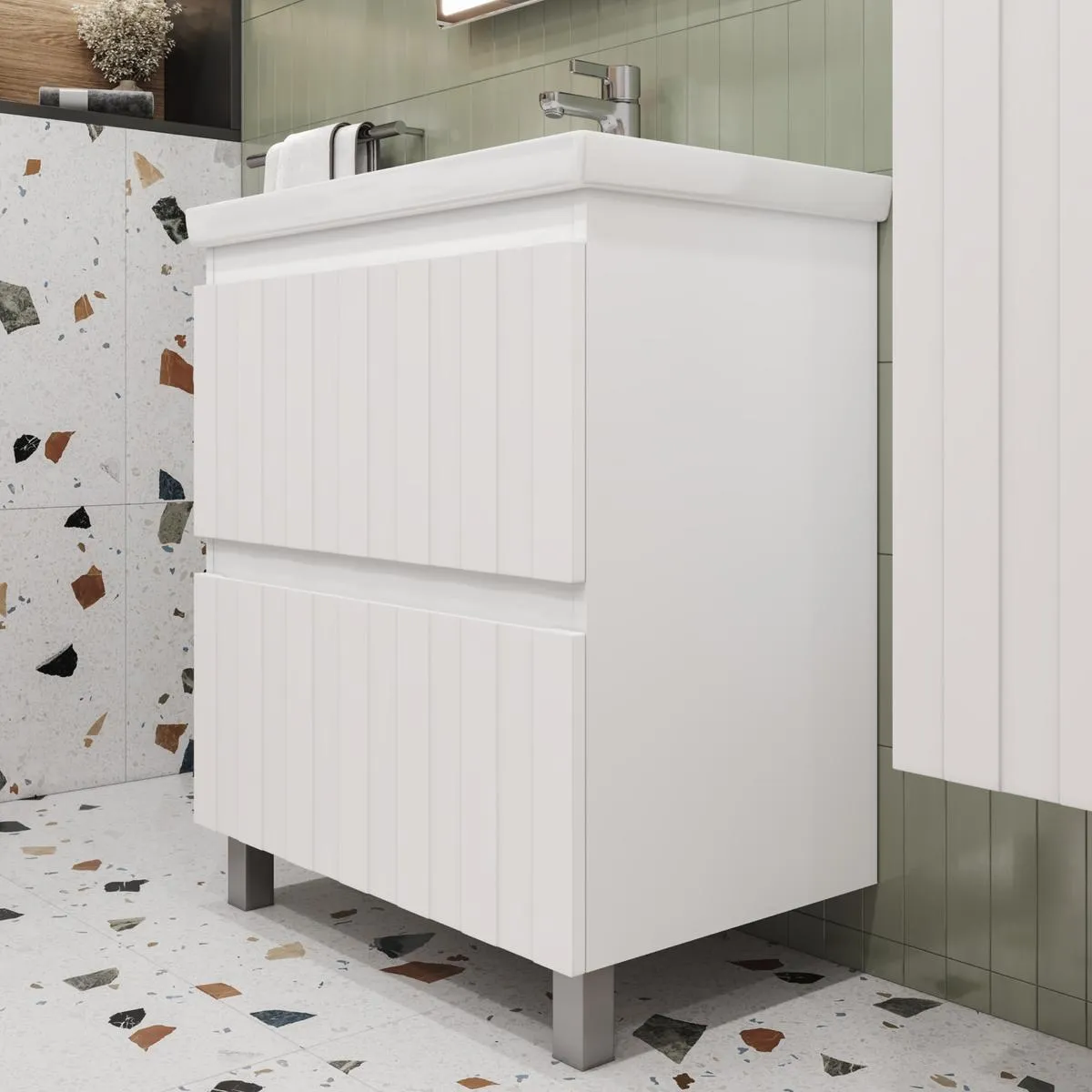 Тумба с раковиной напольная VIGO Finlay tn.FIN.COM.70.2Y, 70 см