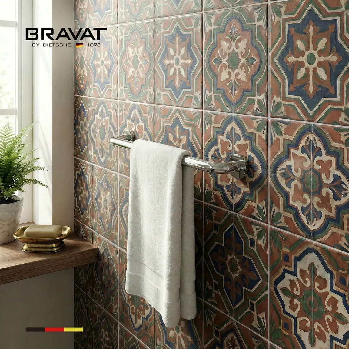 Вешалка для полотенец BRAVAT (D7394C-2-SW)