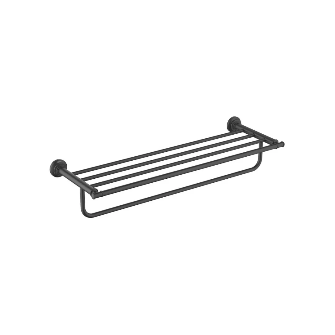 Полка для полотенец AQUATEK КЛАССИК, матовый черный AQ4515MB