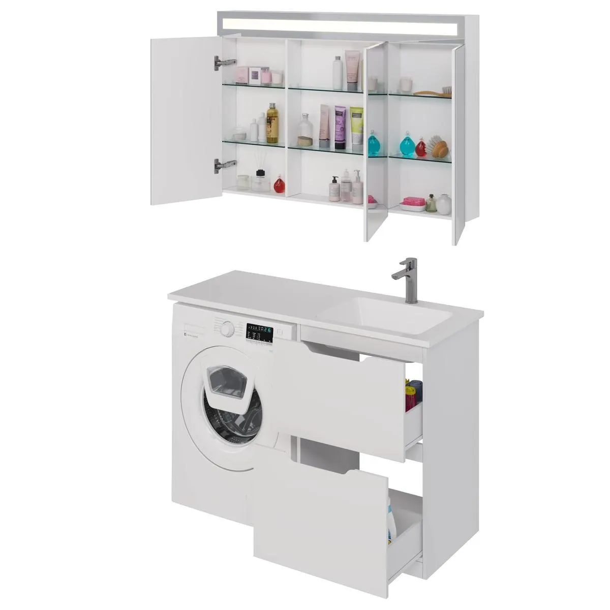 Тумба под раковину напольная Dreja Bona 60 см, белый