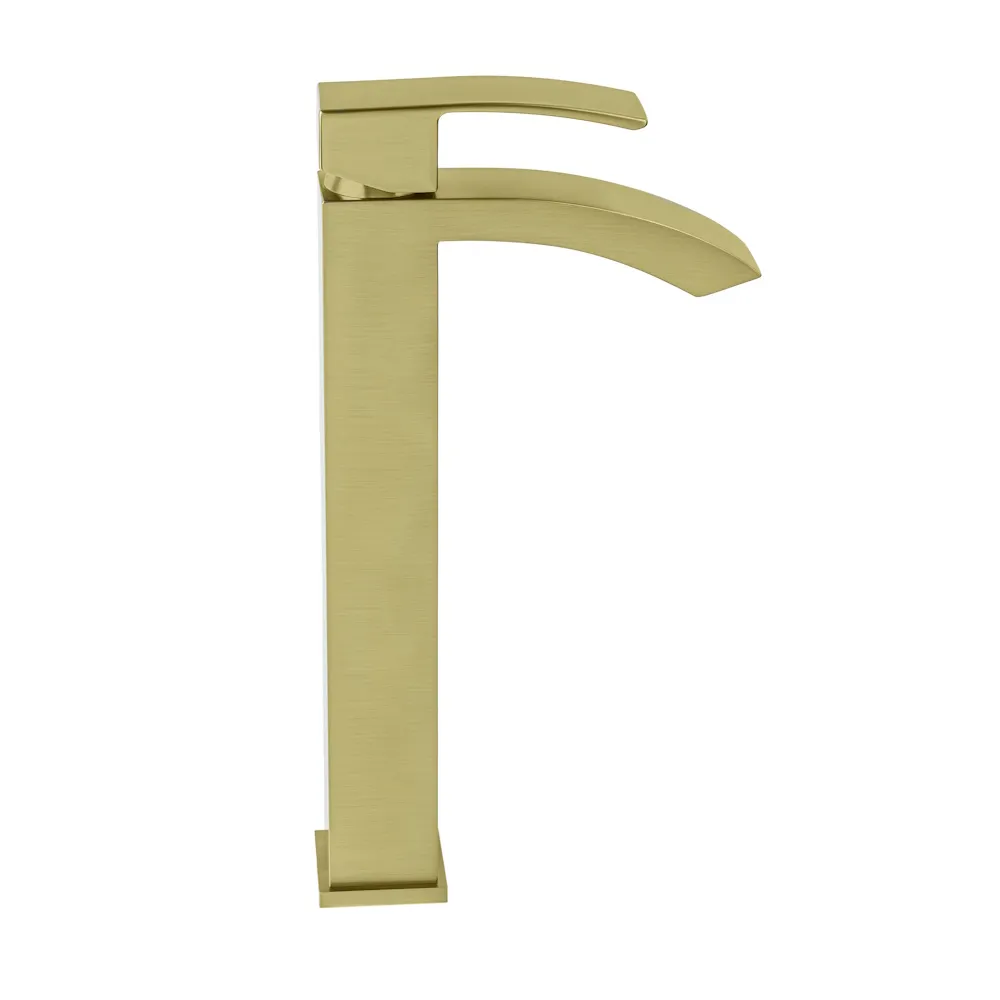 Смеситель для раковины высокий FILARETE Waterfall FL6010MG, матовое золото