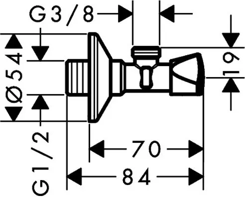 Вентиль Hansgrohe Hansgrohe 13902000 хром