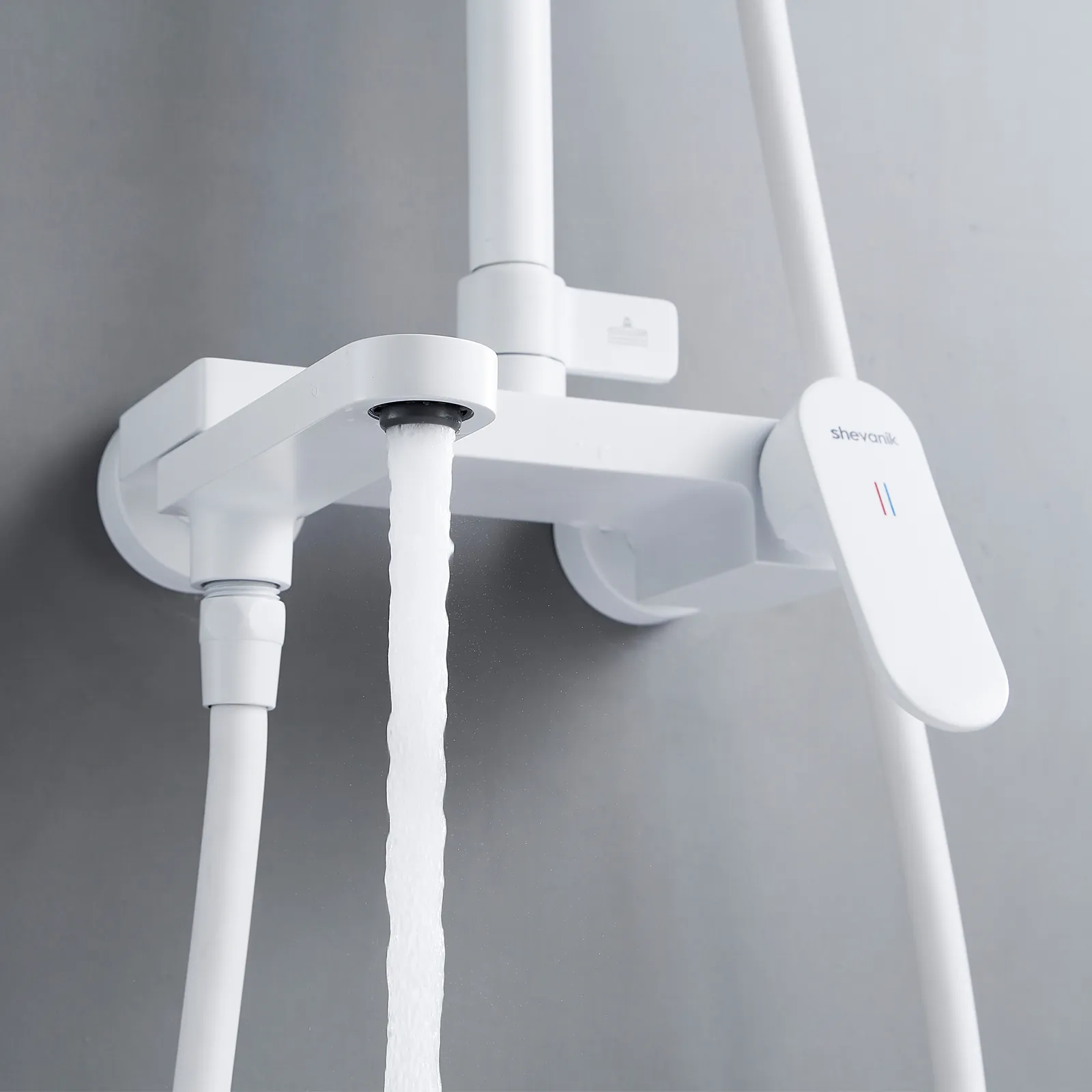 Душевая система Shevanik S4536C, белый