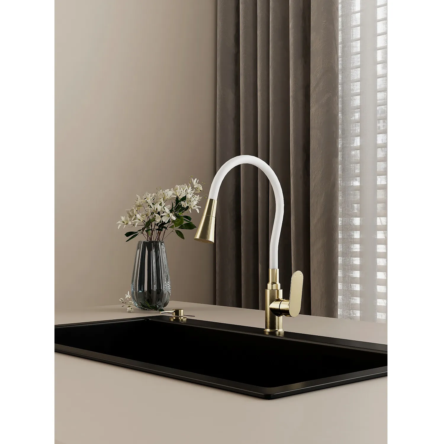 Смеситель Splenka для кухни с гибким изливом (S41.43.03)