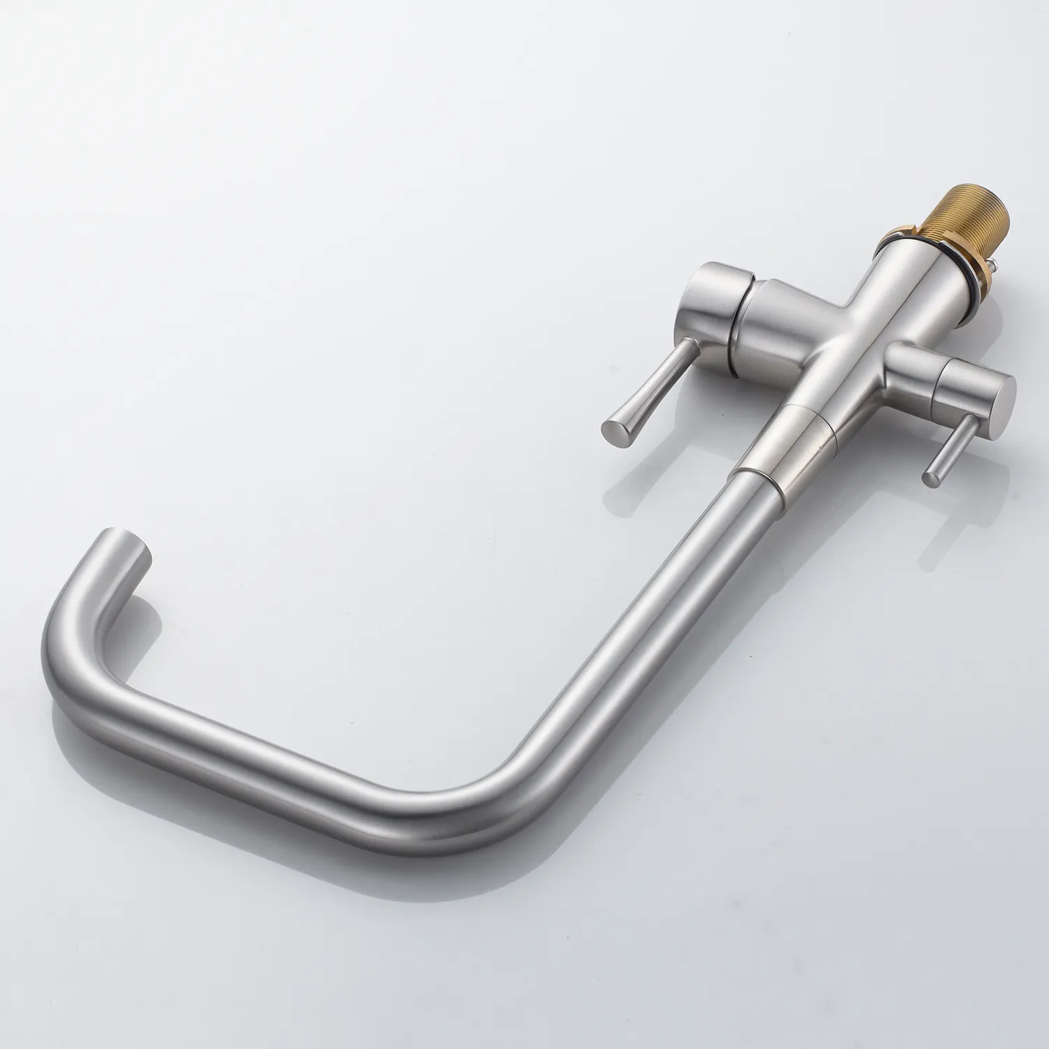 Смеситель для кухни с подключением фильтра Shevanik S528L, сатин