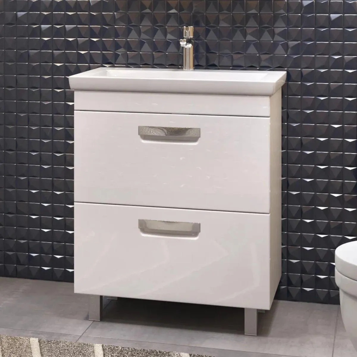 Тумба с раковиной напольная VIGO Plaza tn.PLA.COM.70.2Y, 70 см