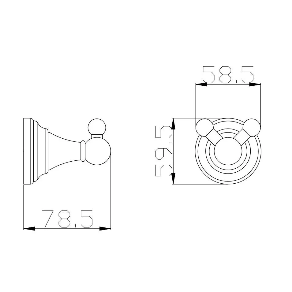 Крючок для ванной комнаты двойной Rav Slezak MORAVA MKA0102B, белый