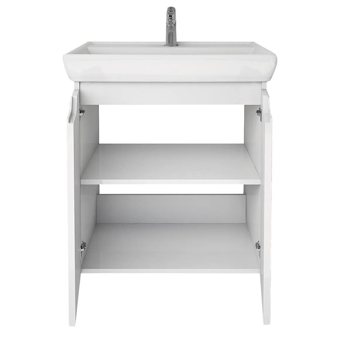 Тумба с раковиной подвесная Dreja Q Plus (D) 60 см, белый