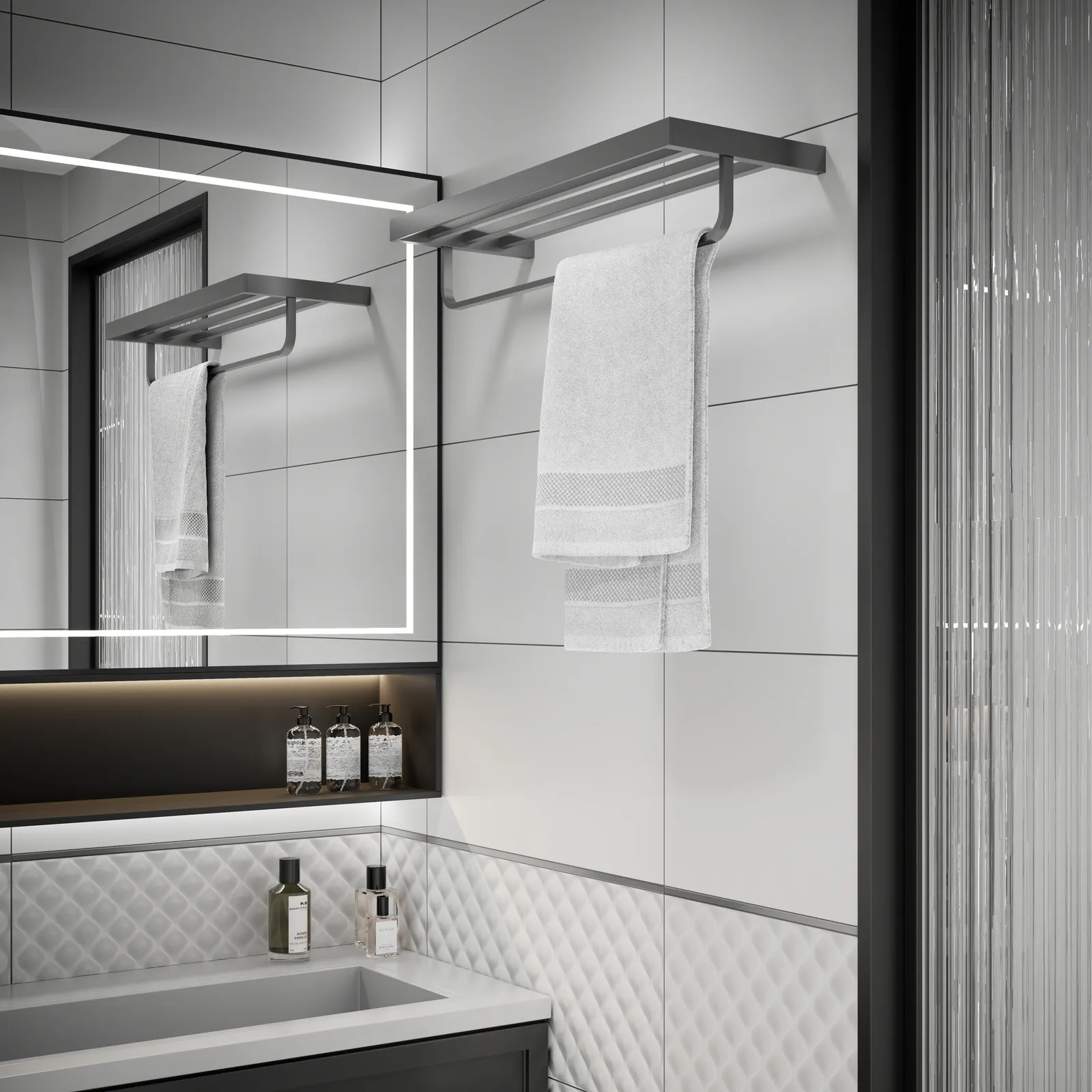 Полка для полотенец Timo Petruma черное золото (15258/18)