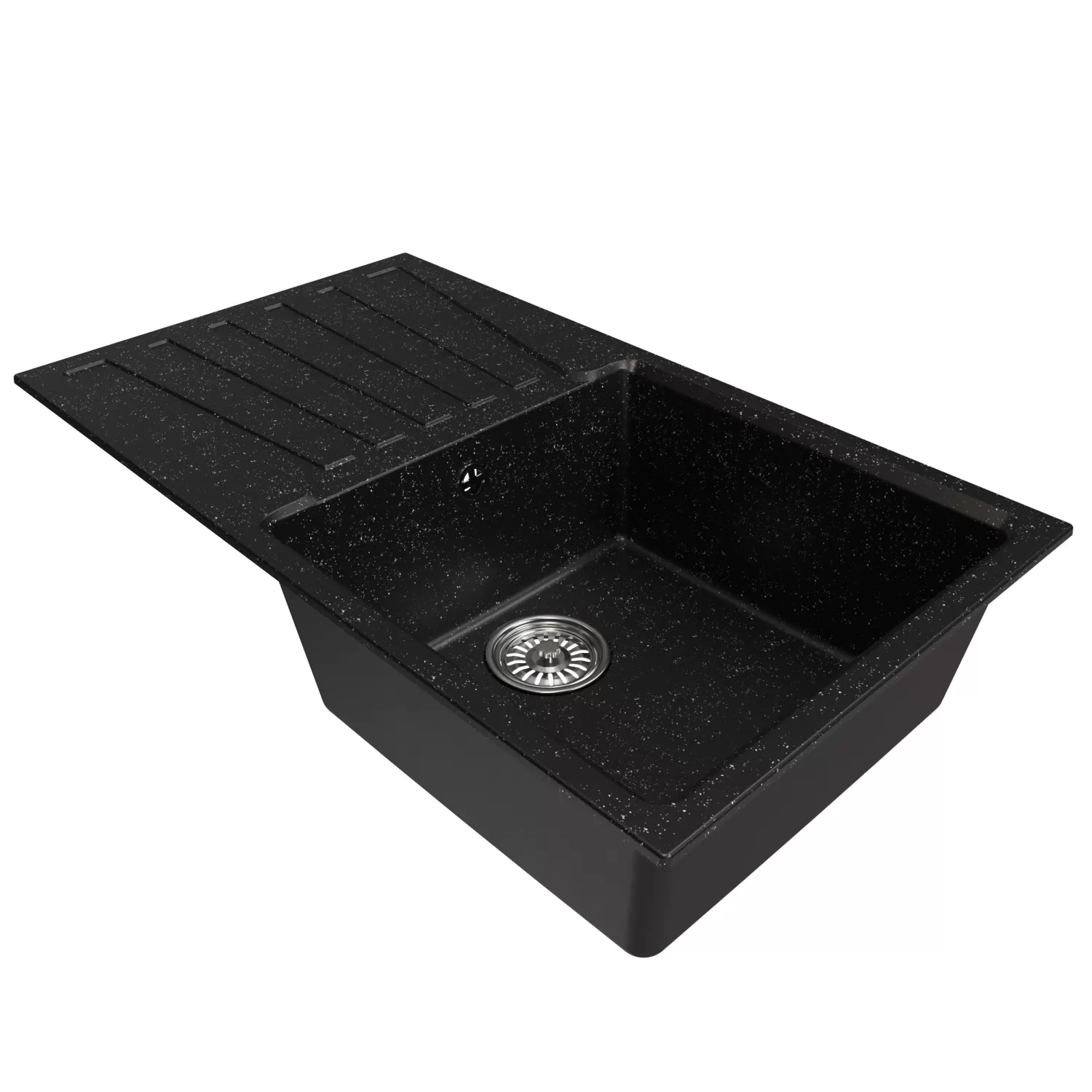 Мойка MIXLINE ML-GM20 с крылом  черная (308) 830*480*190мм NEW (552000)