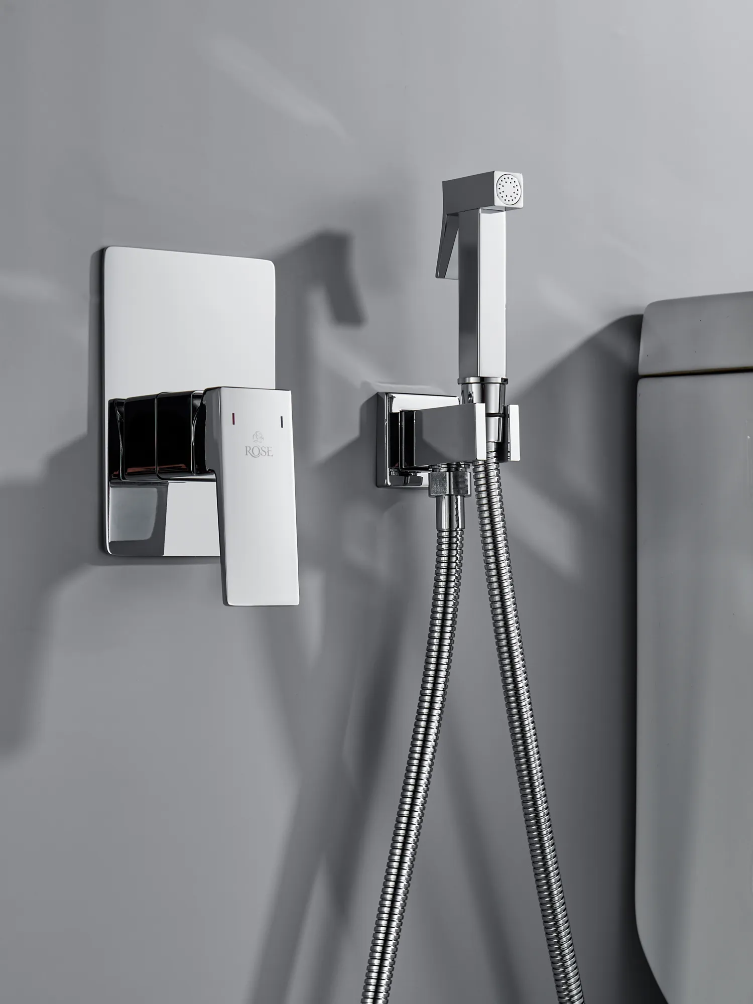 Гигиенический душ со смесителем Rose R2805, хром